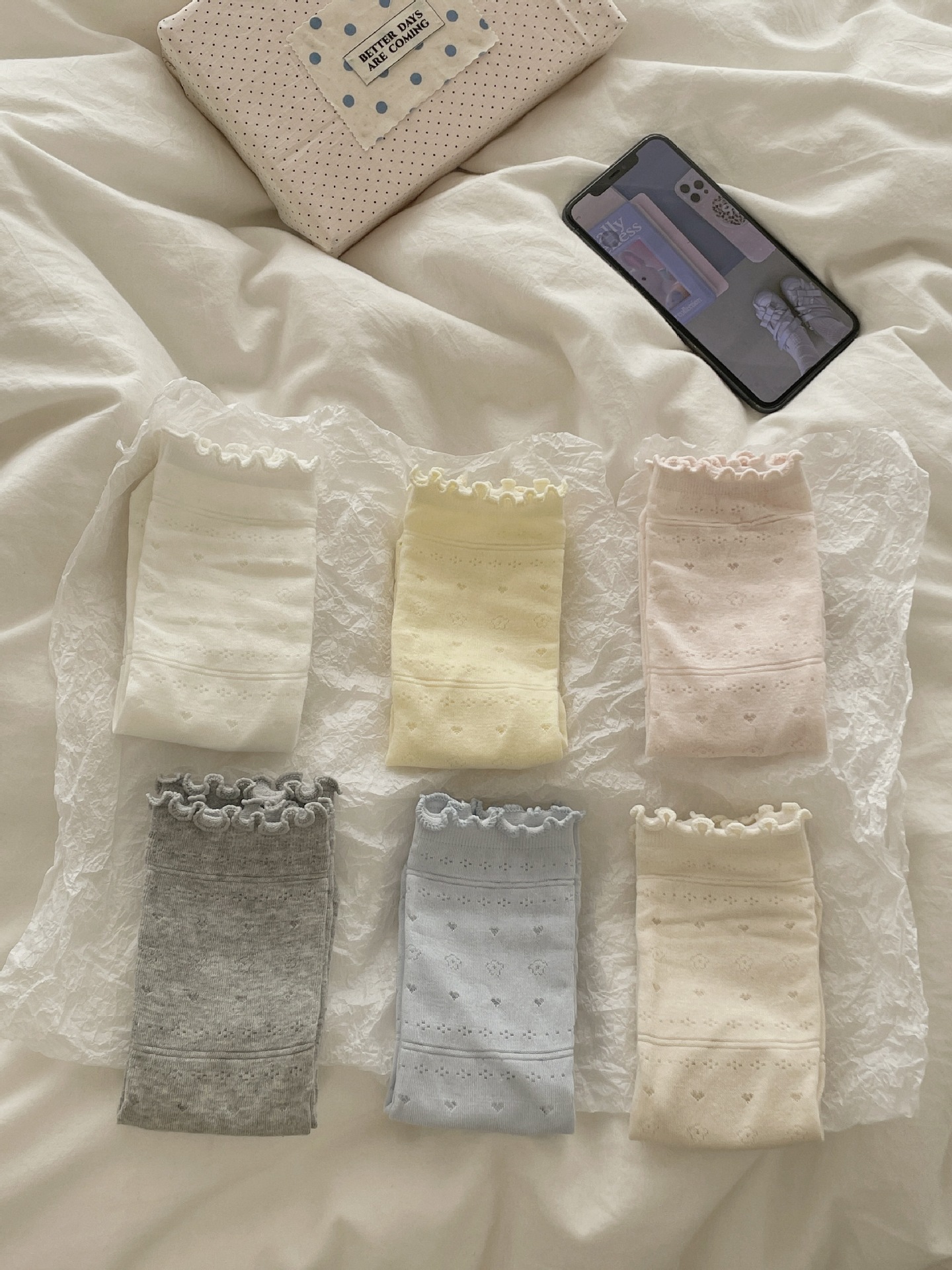 袜子地摊一件代发新款袜子春夏季女薄款花边中筒袜网眼小花镂空日系夏天百搭堆堆袜一件代发详情8