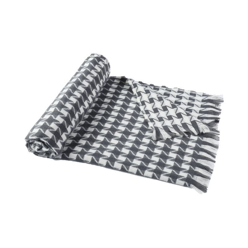 Liu 'an Scarf 2021 Autumn/Winter New Style Scarf with a thousand bird pattern for women, thickened faux cashmere shawl, jacquard dual-purpose, merchant in stock wholesale, factory direct sales Item Picture