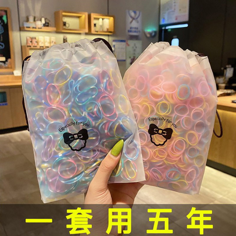 Sweet candy gradient color series basic hair bands, disposable hair ties, hair ties, hair rubber bands, cute women's headwear details Picture