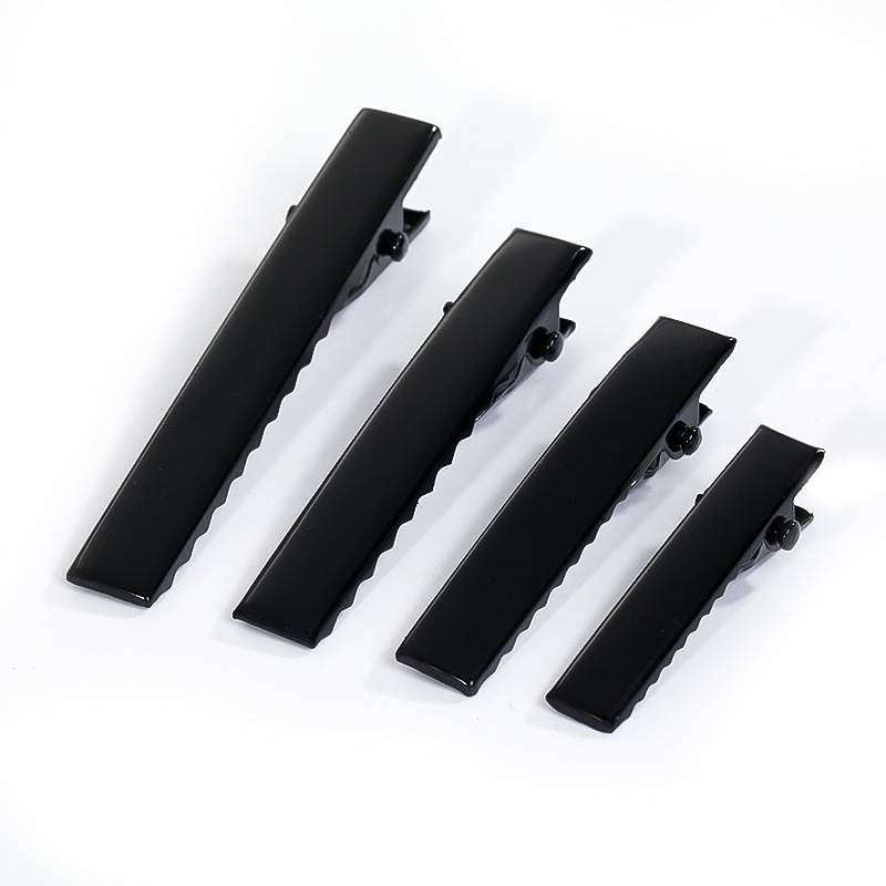 Diy Black Duck Bill Clip Hair Clip Headpiece Handmade Material Accessories Bow Diy Bottom Clip One-Line Clip Hair Clip Item Picture