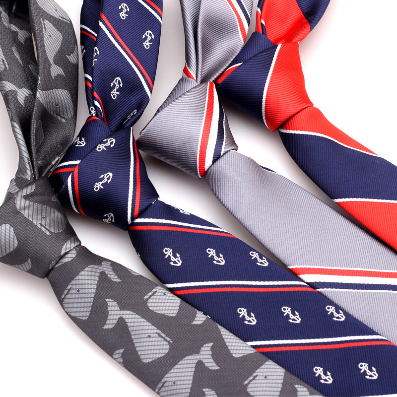 Men's Business Accessories Manufacturers Wholesale Tie Men's Korean New Fashion Accessories Polyester 6 Cm Tie Specification drawing