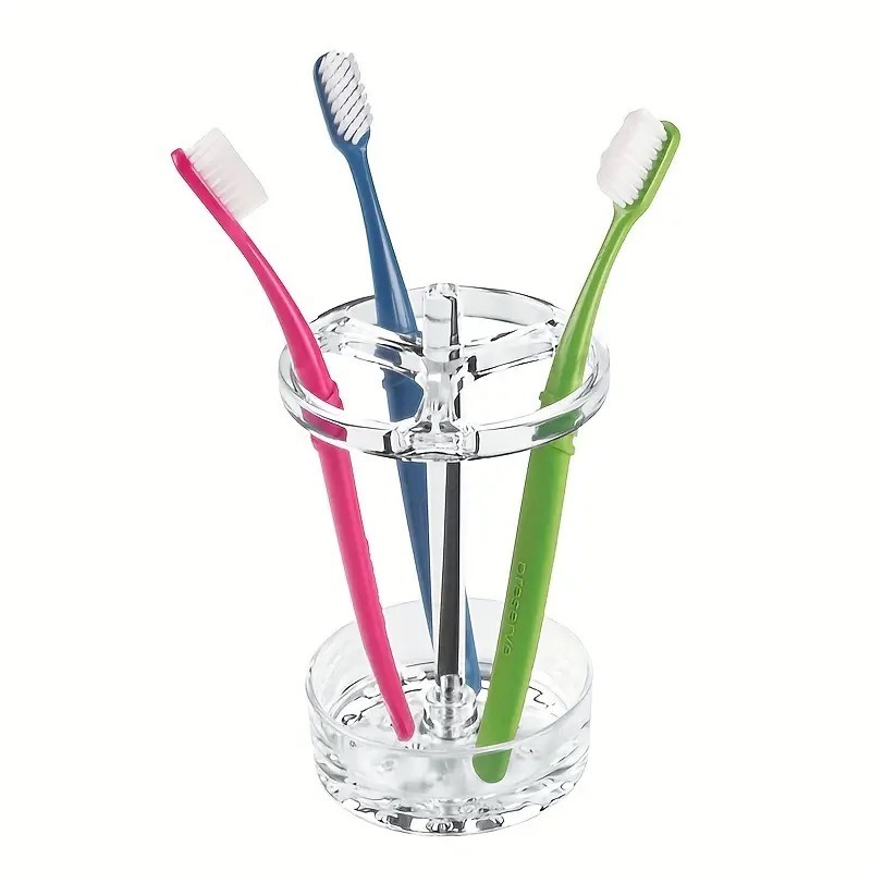 Bathroom toothpaste rack, toothbrush, transparent pen holder, makeup brush, storage rack, simple and high-end feel, desktop, dressing table, multi-functional
