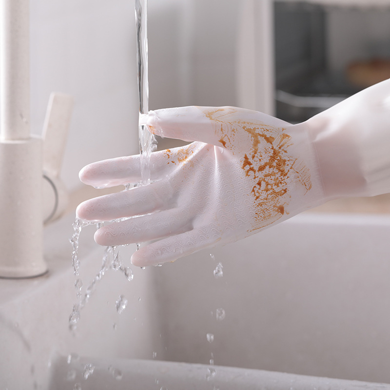 家用厨房洗碗手套女家务防水橡胶耐用型加长洗衣皮手套加厚胶手套详情图4