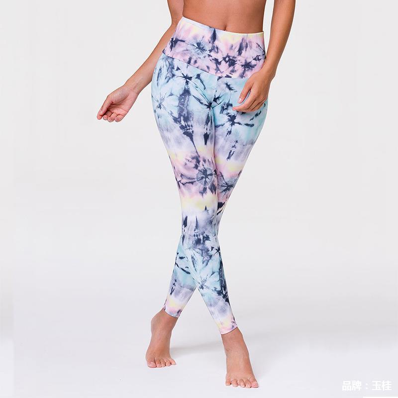Foreign Trade Cross-Border Small Foot Pants Europe And The United States Yoga Pants Hip Lift Fitness Pants Tight Sports High Spring Printed Home Leggings Specification drawing