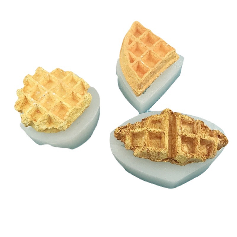 Folding Waffle Round Waffle Triangle Waffle Silicone Mold Hand Turn Mold Chocolate Baking Mold Item Picture