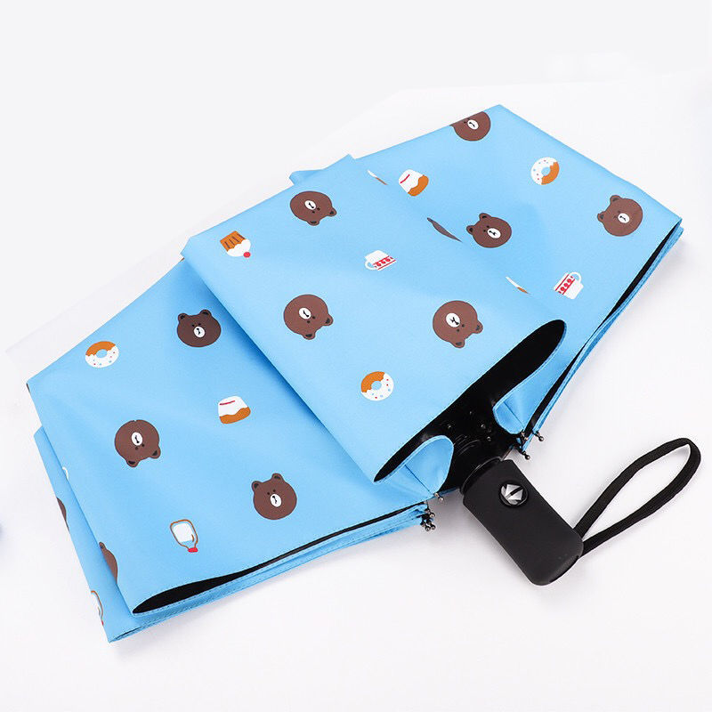 Factory wholesale fully automatic cartoon cute umbrellas, three-fold sun protection umbrellas for both sunny and rainy days, sunshade advertising umbrellas Application Scenario