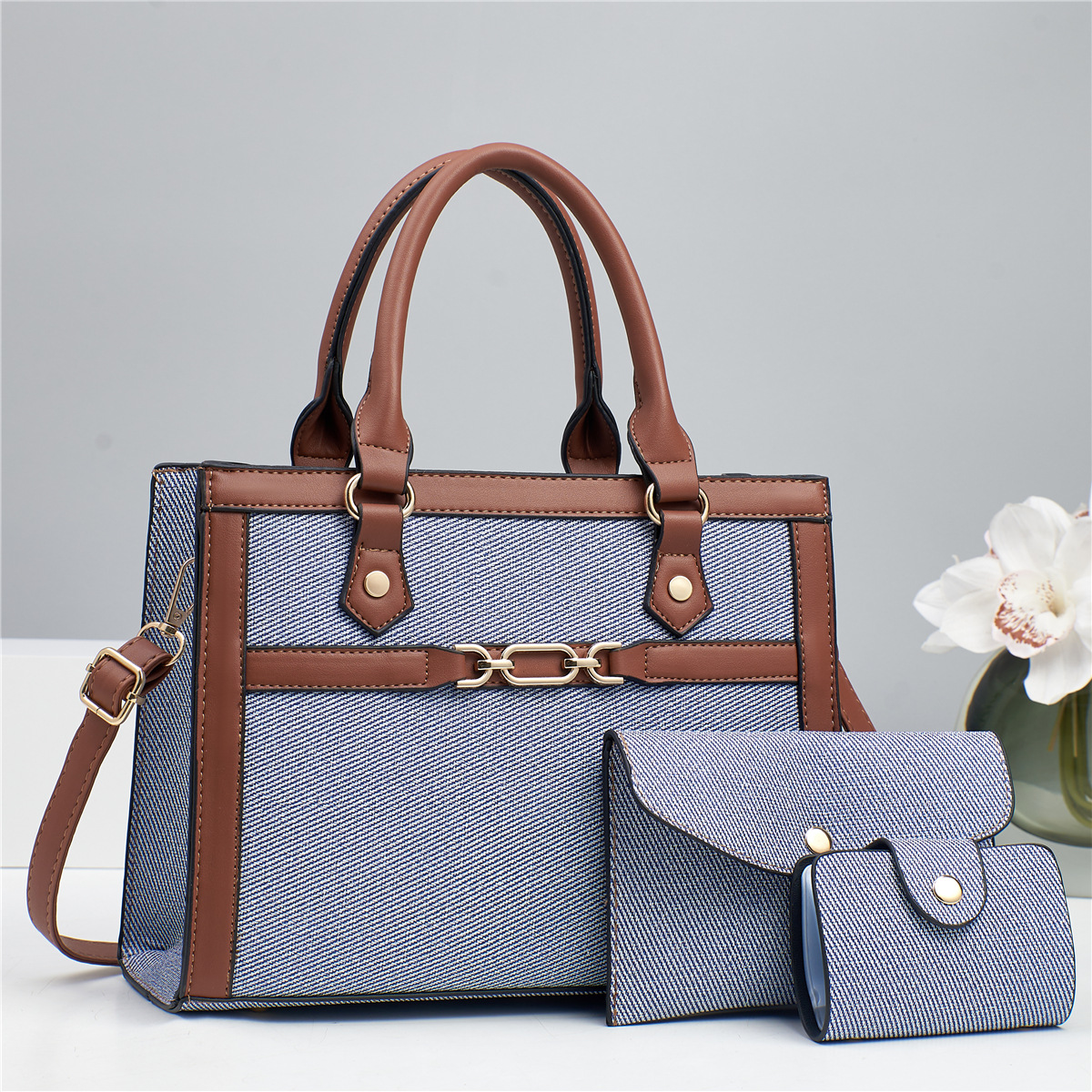 Large Capacity Hand Bill Of Lading Shoulder Crossbody Bag Foreign Trade Explosive 2024 New Fashion All-In-One Bag New Atmosphere Lady Item Picture