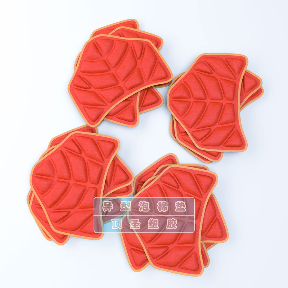 eva formed sponge, pu slow recovery sponge, hot pressing and shaping processing, sponge pad, eva sticker Lycra fabric forming processing Item Picture