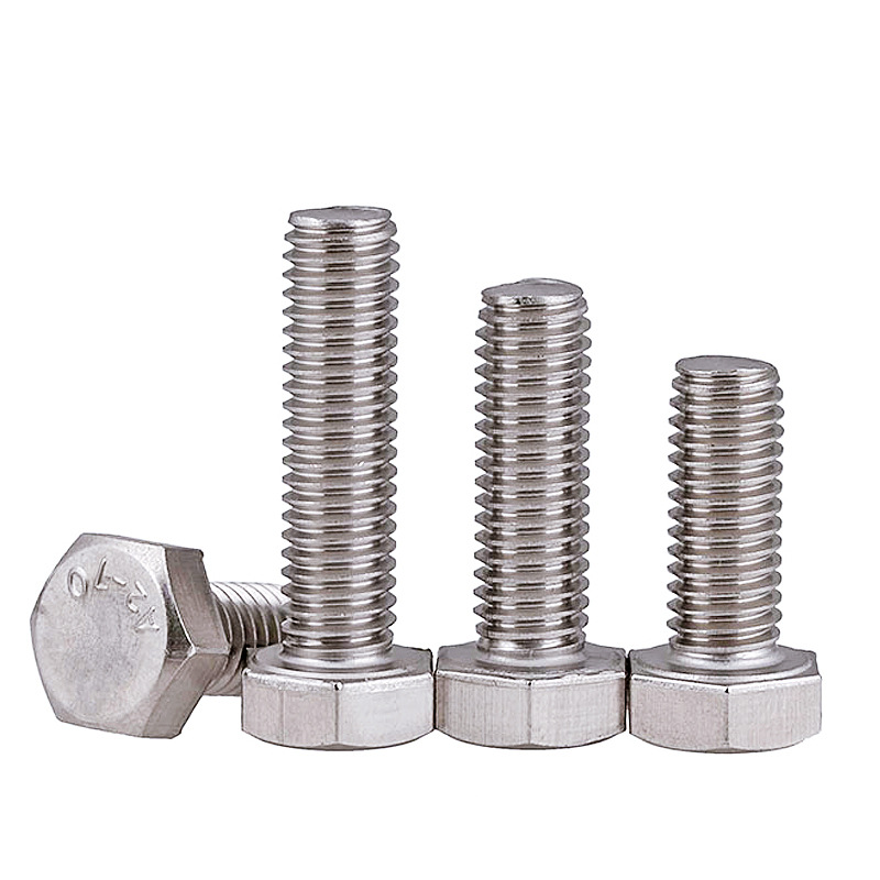 Tornillo hexagonal externo de acero inoxidable al por mayor DIN933 alta resistencia lavado blanco 304 acero inoxidable hexagonal externo pernos details Picture