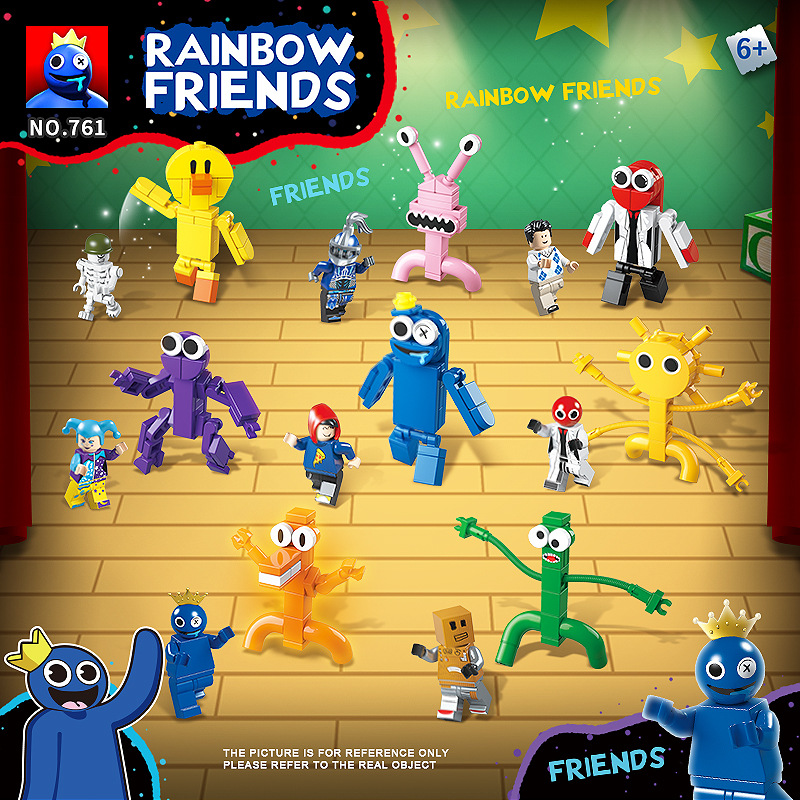 Cross border 761 rainbow friends building blocks Rainbow Friends doll monster Boy puzzle