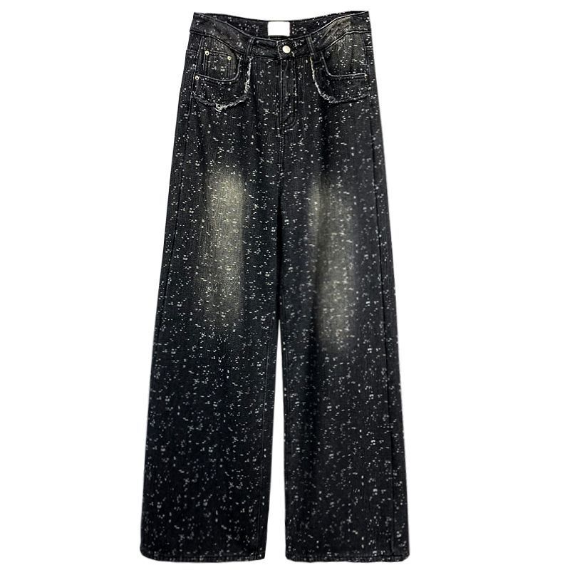 【 Xiao Dan Customization 】 Original and personalized jeans for girls in the autumn of 2025, new straight-leg wide-leg pants Item Picture