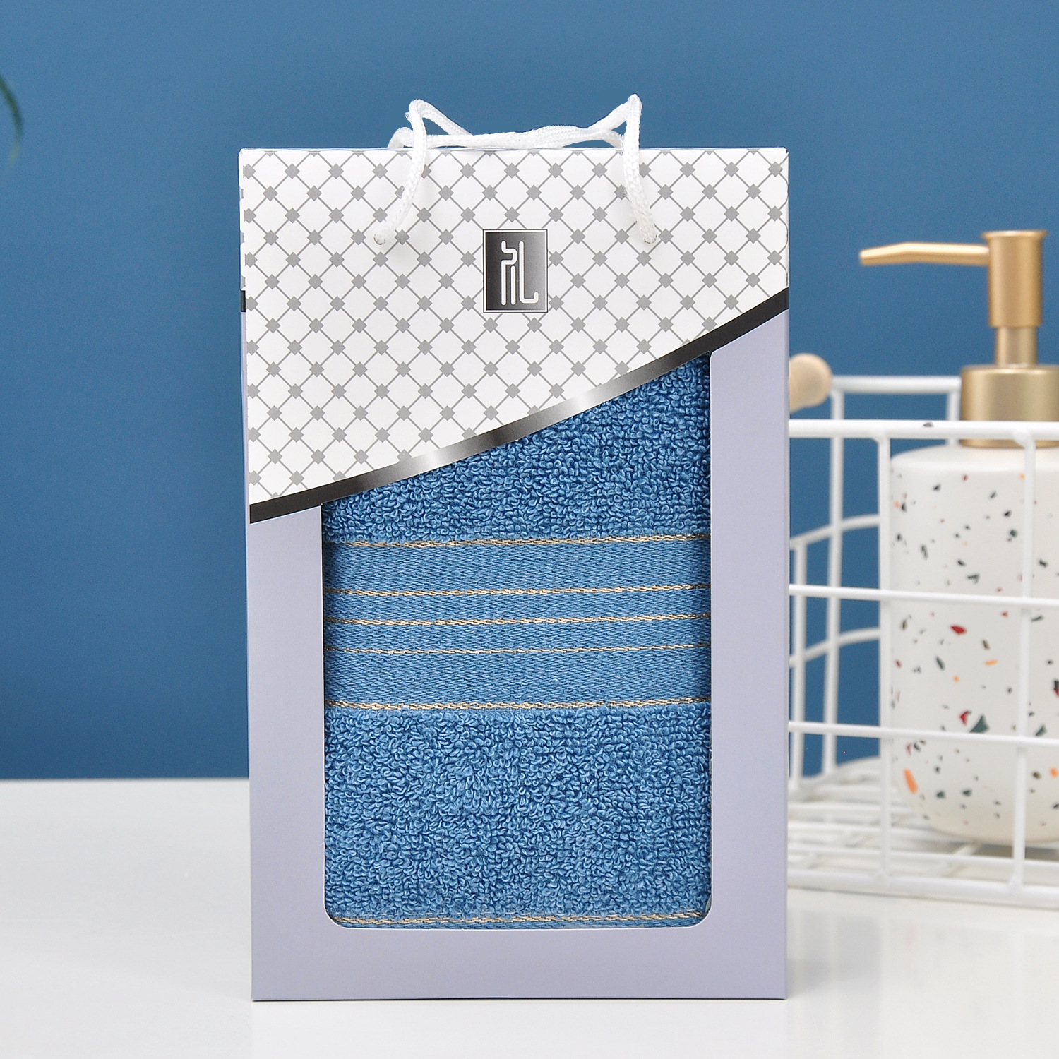 Pure cotton towel gift box, single piece thickened absorbent, opening event group purchase gift towel wholesale Specification image