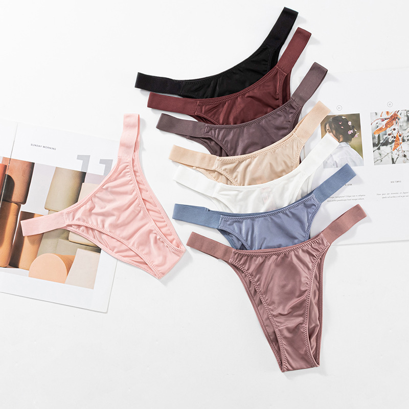 Sexy Thong Women Seamless Thin Belt Low Waist Hot Ladies T Pants Light And Soft Temptation Briefs Women details Picture