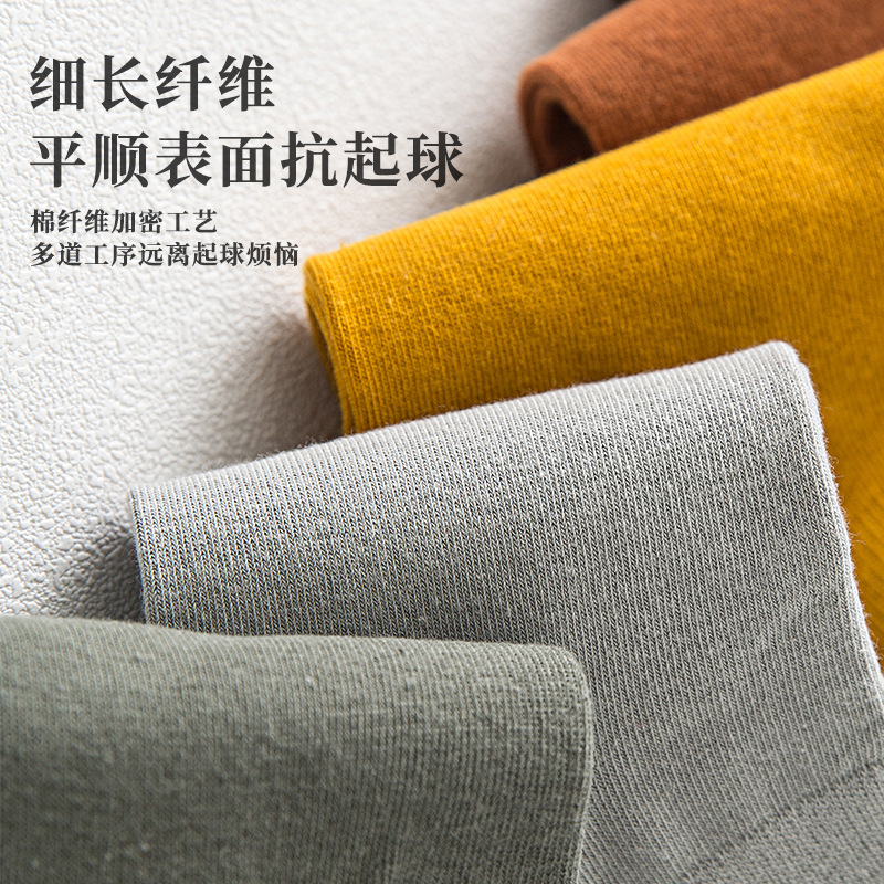 Men's spring and summer sweat-absorbing, breathable, ankle-protecting, ear-lifting, solid-color cotton socks, invisible socks, thin Zhuji socks, short socks Specification image