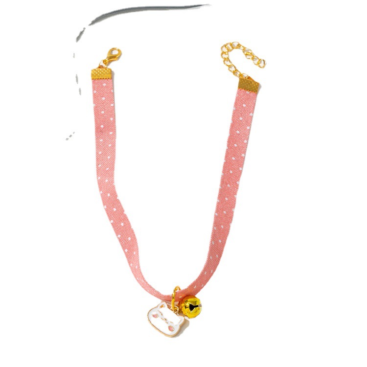 New cat collars, pet supplies wholesale, pet collars, candy-colored exquisite pendants, cat and dog safety necklaces Item Picture