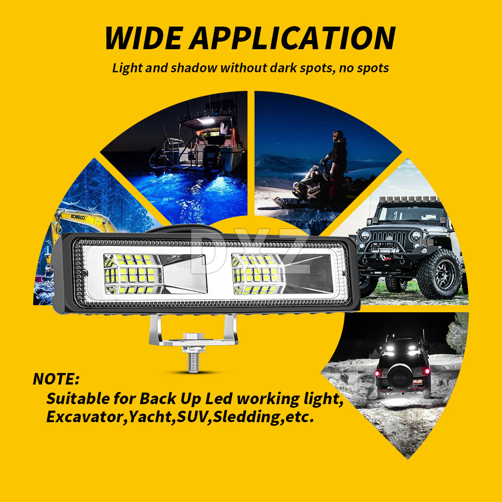 DXZ automotive LED work light, 6-inch 16-lamp 48W daily driving modification auxiliary spotlight in a long straight line Application Scenario