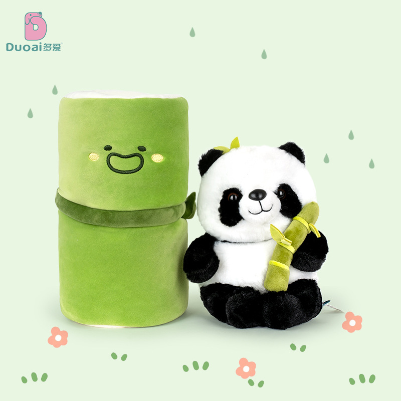 Cute simulated bamboo shoots, panda Dwen Dwen dolls, plush toys, bear dolls, mascots, girls' gifts wholesale Application Scenario