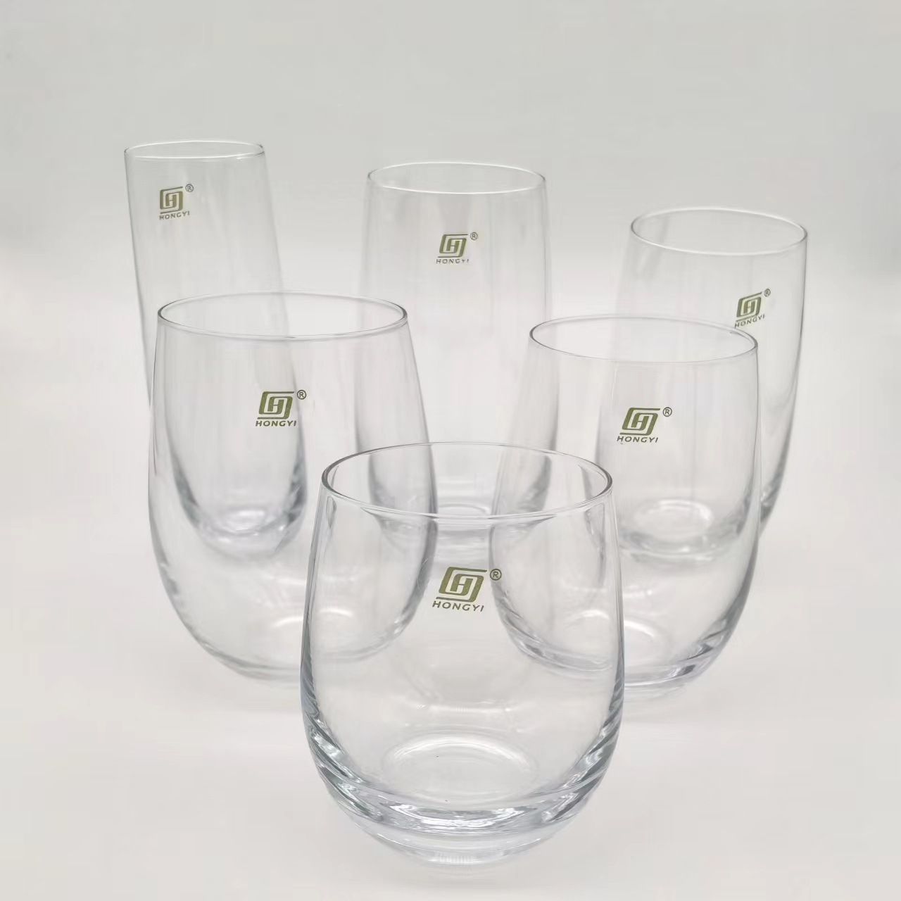 ins椭圆蛋形玻璃杯酒店ktv家用创意啤酒杯果汁杯水杯威士忌洋酒杯