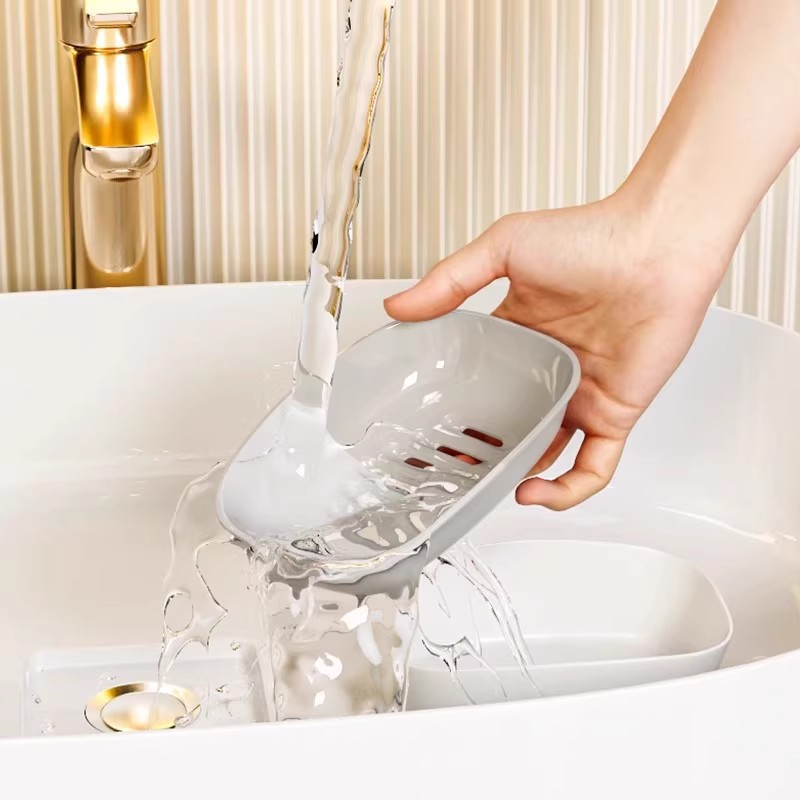 Wholesale of cross-border best-selling soap boxes, household bathroom draining soap boxes, double-layer draining large soap storage racks Application Scenario