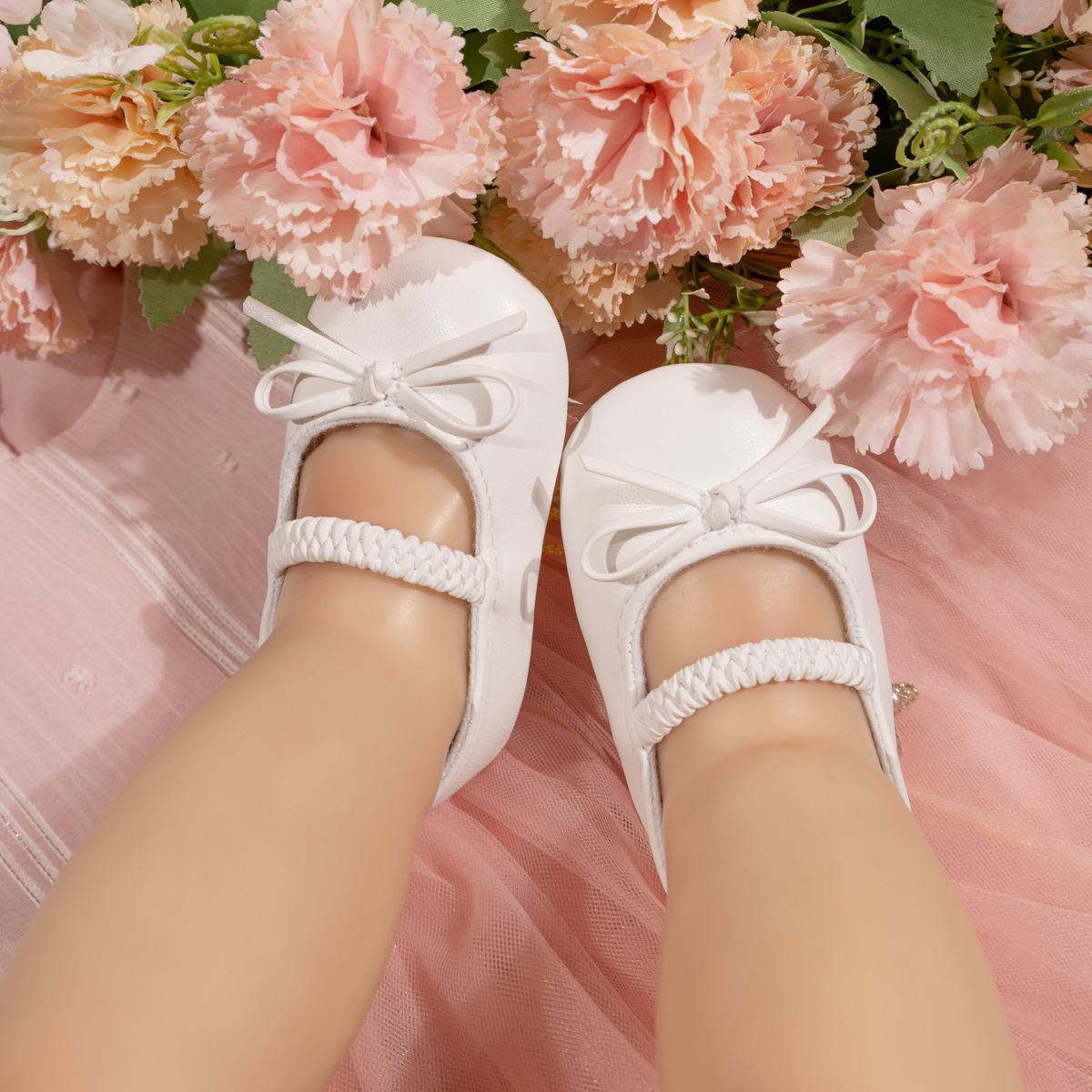 2025 New Baby Shoes Bow Elastic Soft Soled Princess Shoes Cute Girl Baby Shoes Baby Shoes Application Scenario