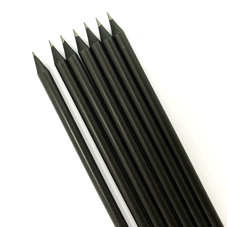 Black wood, black pencil with eraser tip Item Picture