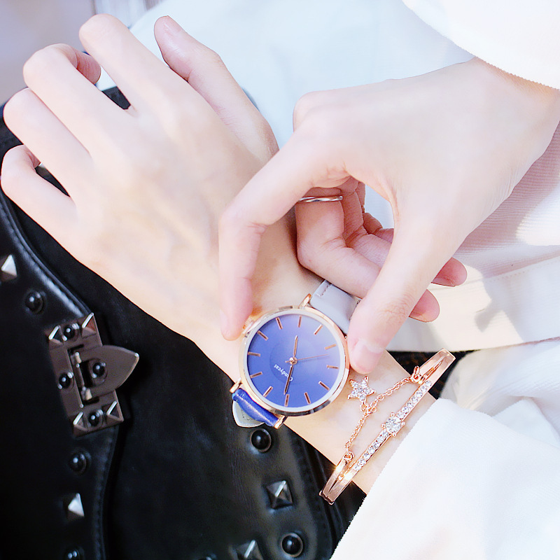 2pcs/set reloj pulsera set mujer moda tendencia gradiente cinturón reloj de cuarzo + estrella pulsera Application Scenario