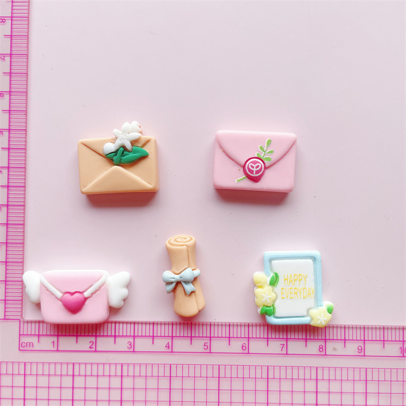 Resin Accessories Envelope Accessories Duck Mouth Clip Material Pack Refrigerator Soft Adhesive Patch Mobile Phone Case Pendant Diy Cream Glue details Picture