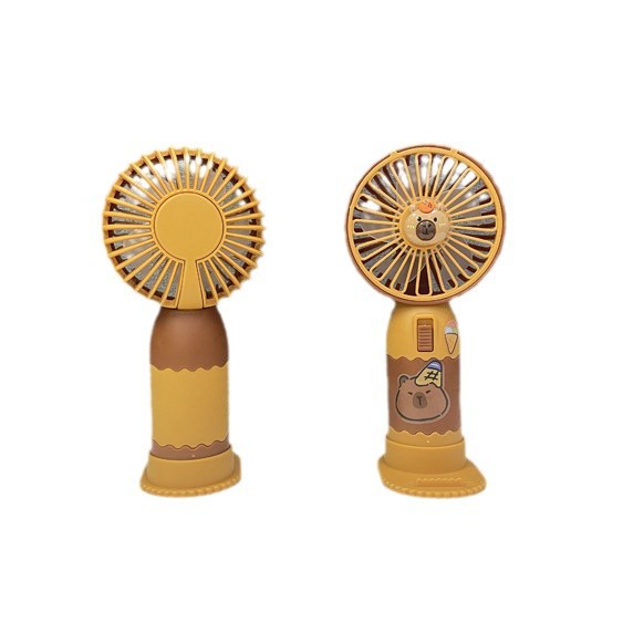 Foreign Trade Cross-Border Kapibala Handheld Fan With Base Usb Charging Portable Small Fan Mini Fan Item Picture