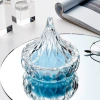 Diamond water drop glass sugar jar, jewelry box, sugar jar, fruit jar with lid, multi-functional personalized ashtray, household ashtray Specification image