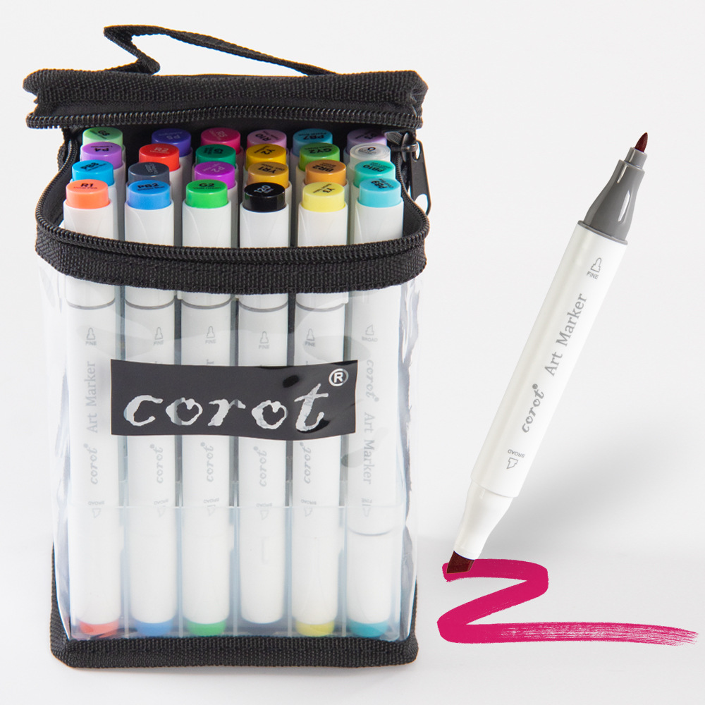Double head marker elementary school art 168 color 120 color watercolor pen set for children quick drying color pen thumbnail