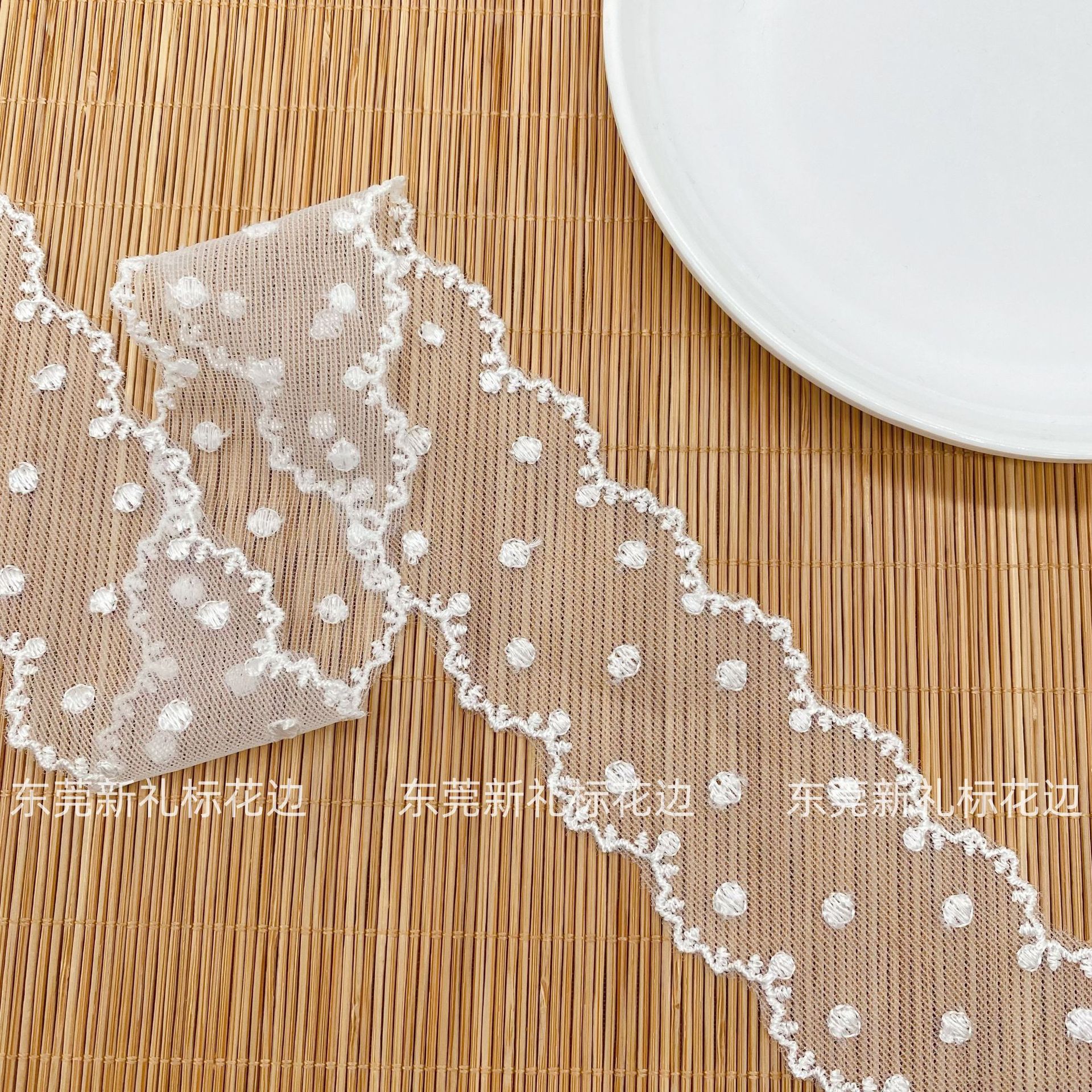 花边/花边钉珠/花边辅料/黑色蕾丝边/服装辅料花边产品图