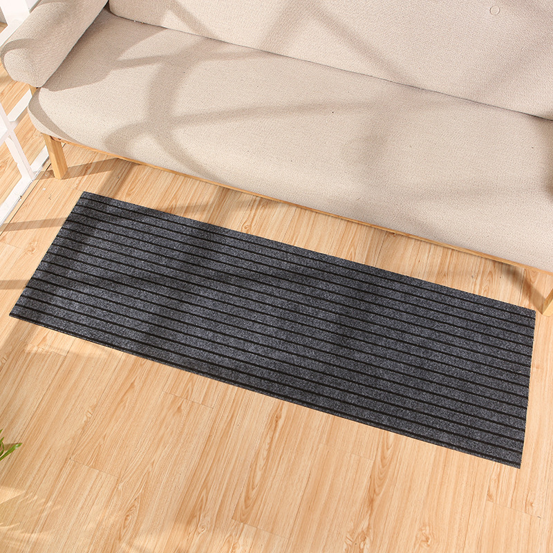 复古长条地垫玄关卧室厨房客厅地垫现货批发防水防滑耐脏纯色地毯详情图2