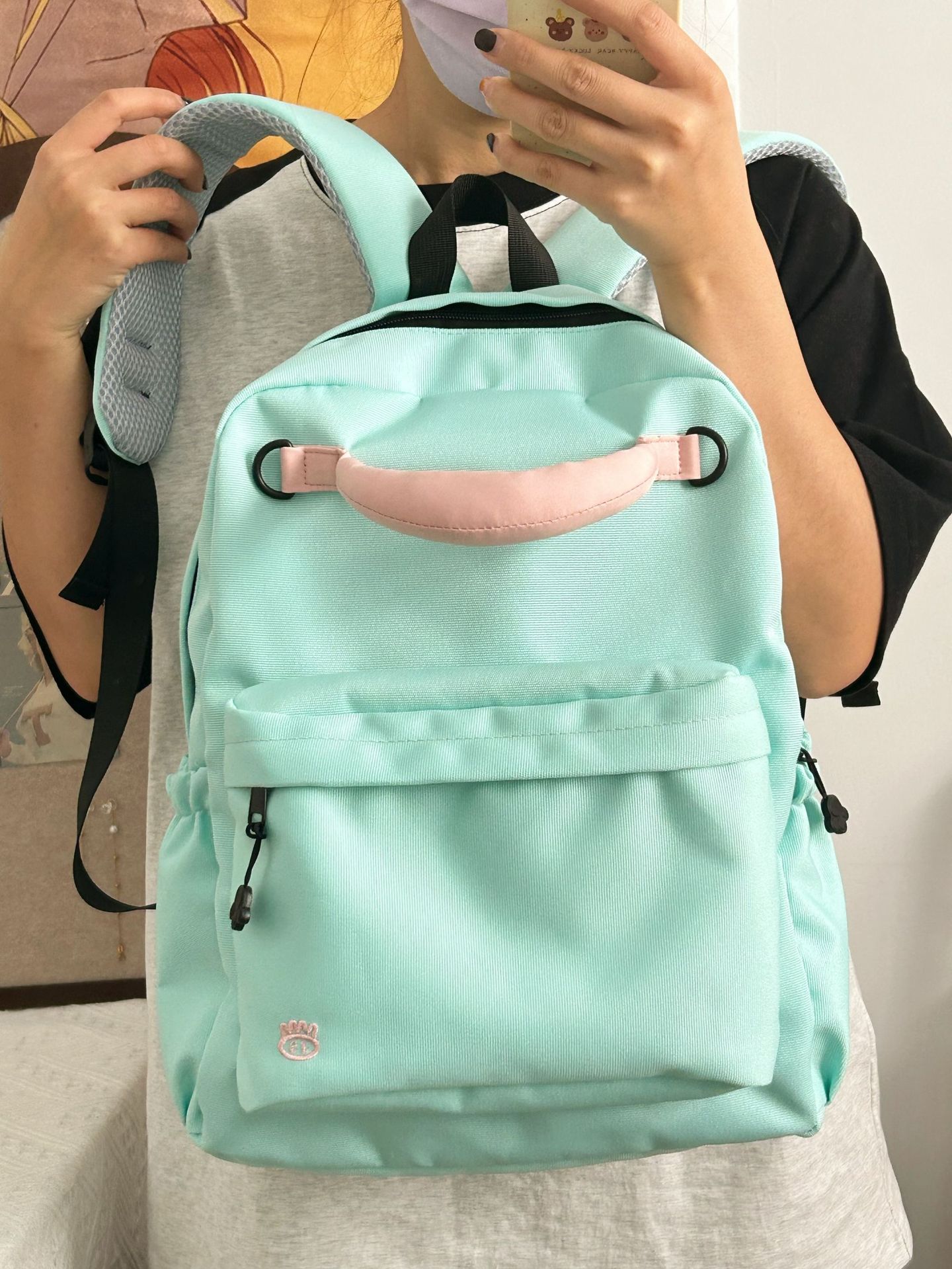 Mochila japonesa escuela media pareja versión coreana simple gran capacidad viajero niña escuela secundaria estudiante universitario pequeña mochila fresca Item Picture