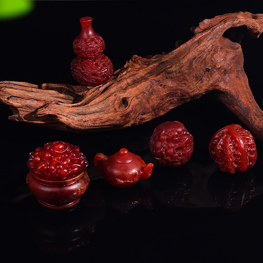 招财纳福葫芦核桃小茶壶龙涎香摆件饰品国风饰品货源充足厂家批发