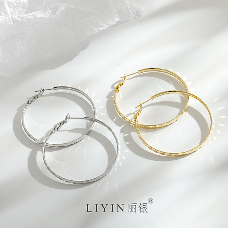 简约冷淡圆圈耳圈高级设计感气质时尚百搭