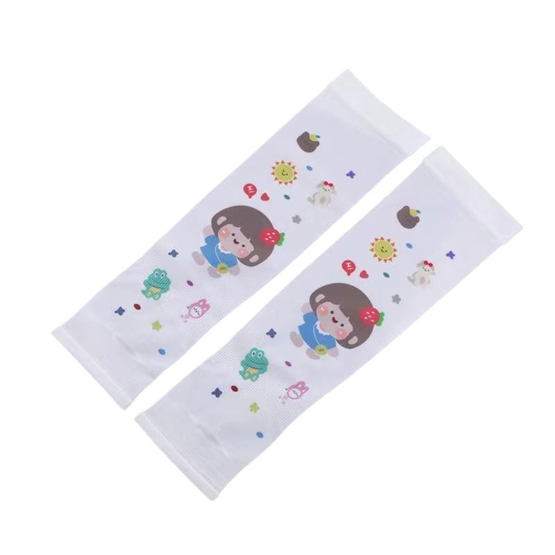 Sunblock Sleeve Children's Ice Sleeve Girls Summer Uv Protective Outdoor Sports Arm Sleeve Boys Cute Cartoon Baby Sleeve Item Picture