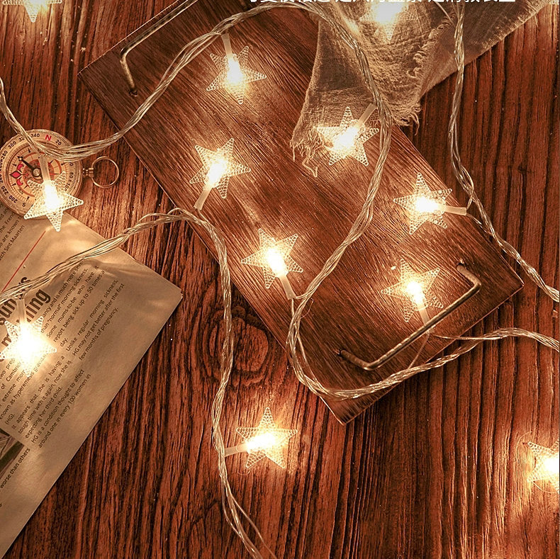 Led Solar Lights String Star Lights Christmas New Year Spring Festival Decorative Lights Atmosphere Lights Christmas Tree Lights String Lights details Picture