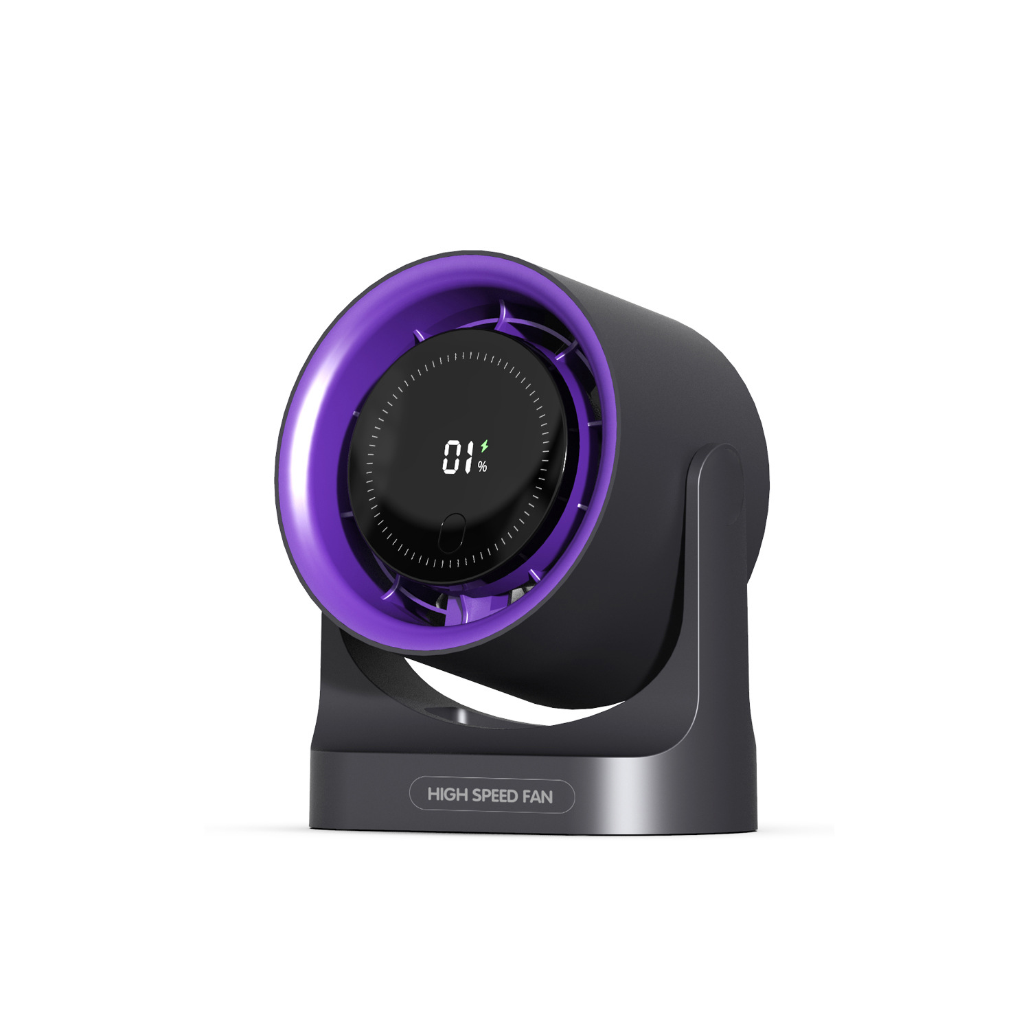 Cross-border circulation fan, household silent digital display turbine small fan, charging remote control wall-mounted desktop small electric fan Item Picture