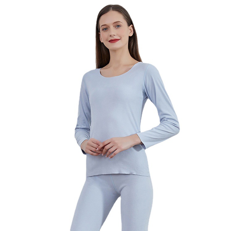 New De Rong thermal underwear for men, women and children, round-neck seamless high-elastic base layer, thermal underwear and long Johns for women wholesale Item Picture