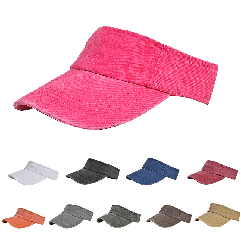 Korean-style sports open-top casual washed cotton denim sun protection baseball cap. Men and women can customize the cap
