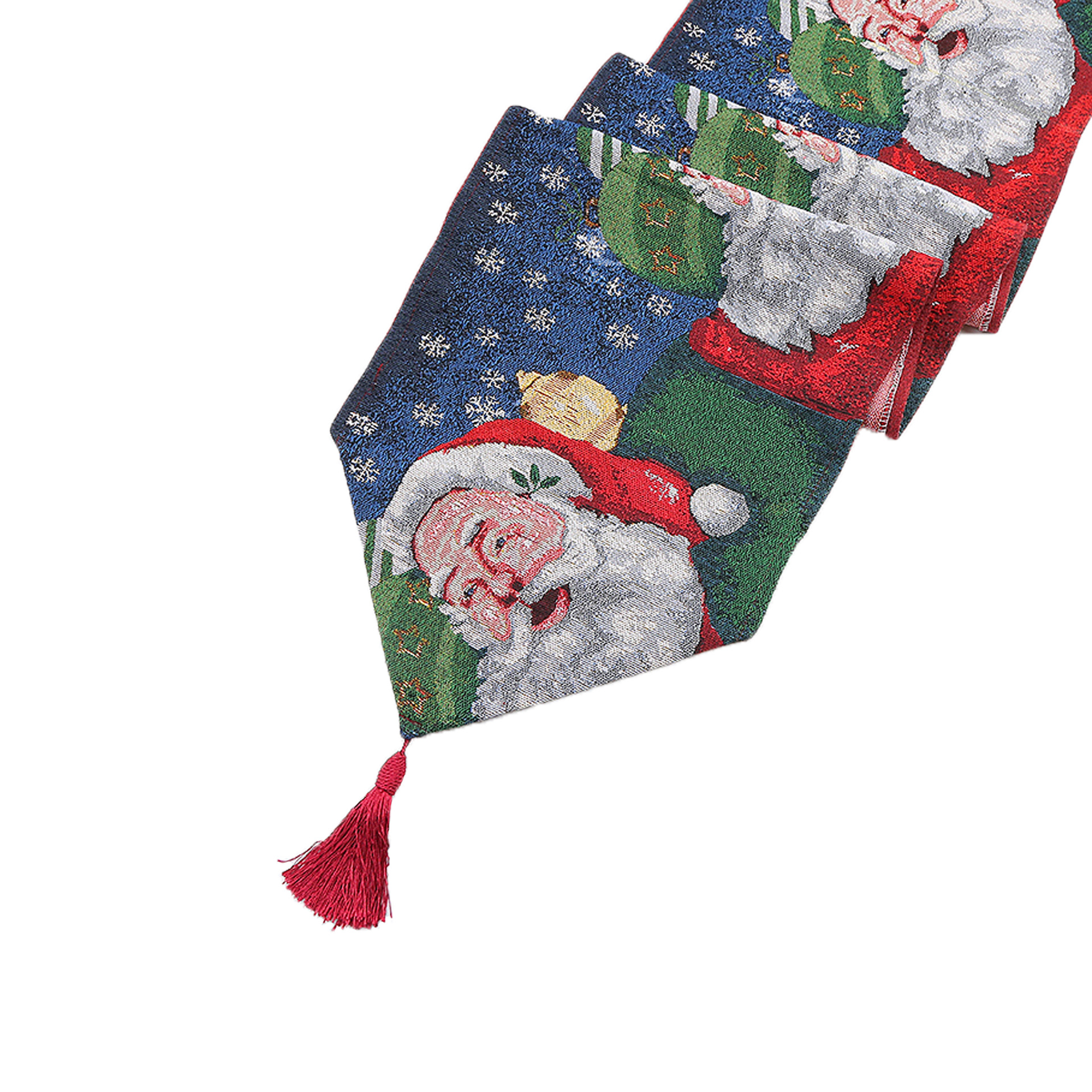 圣诞节桌旗色织提花圣诞老人雪人鹿圣诞树圣诞装饰长条桌布亚马逊详情图5