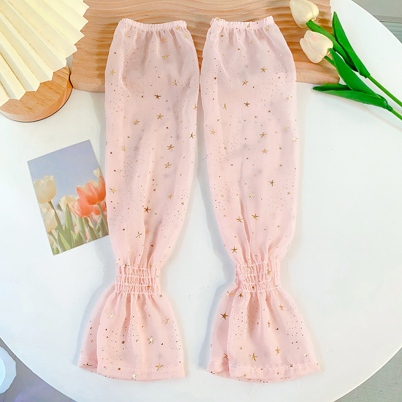 Summer loose ice sleeve Korean-style sun protection sleeve, outdoor driving chiffon bubble hand sleeve, protective arm sleeve details Picture