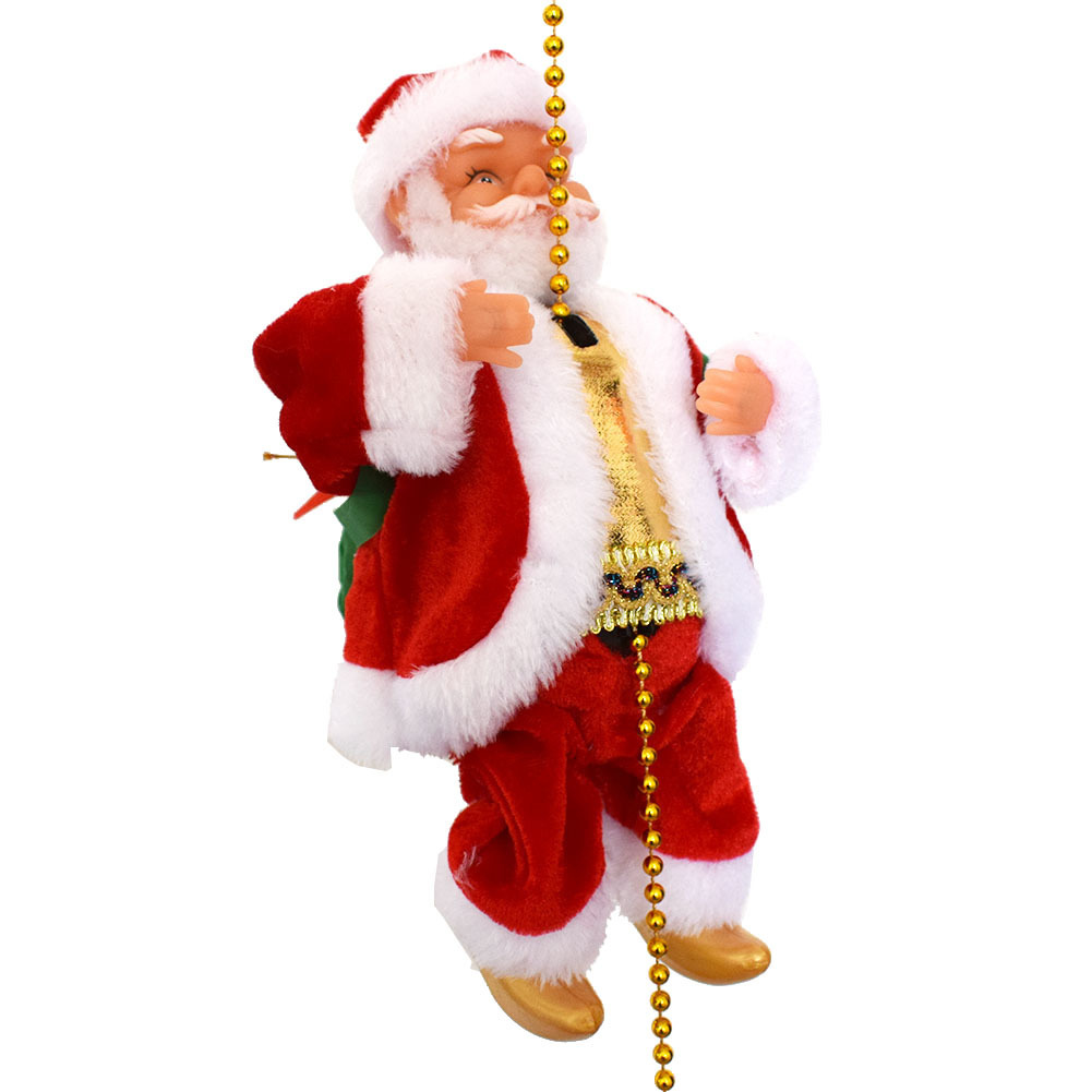 Novel and interesting Santa Claus who can climb ropes and beads, Santa Claus figurines, toys, Christmas decorations and gifts Item Picture
