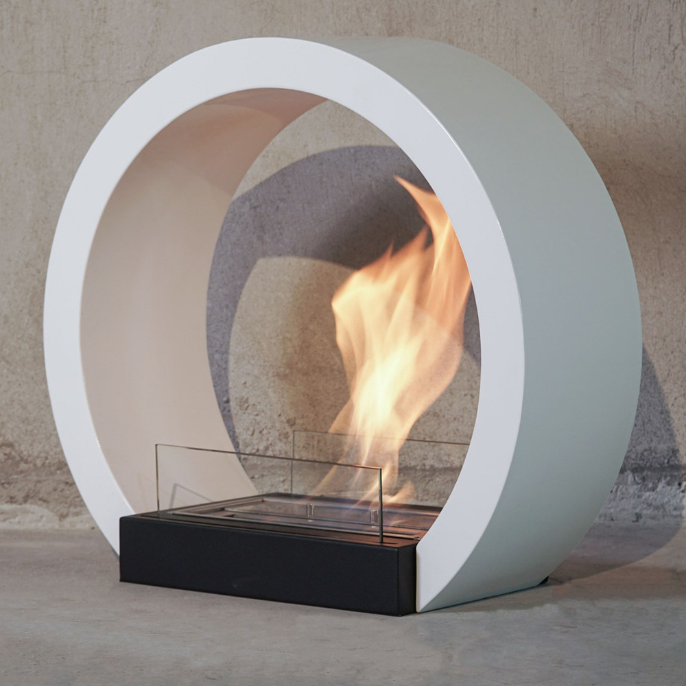 Large metal fire fireplace Outdoor square round stove Interior decoration Removable modern alcohol fireplace Application Scenario
