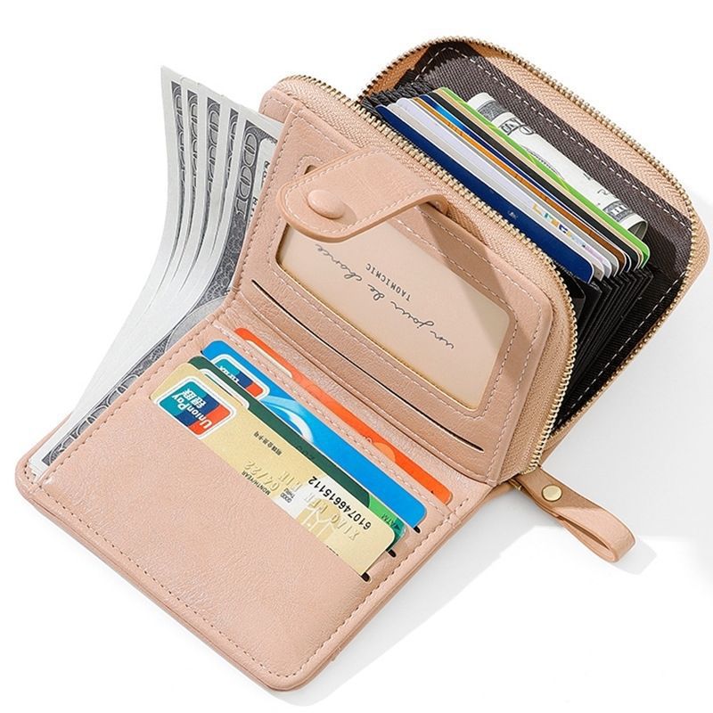 Multi-functional top layer cowhide Japanese women's wallet, short genuine leather coin purse, women's coin loose purse 1 Specification image