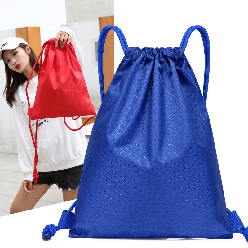 抽绳双肩包防水束口袋运动健身简易背包学生篮球袋收纳篮球包批发