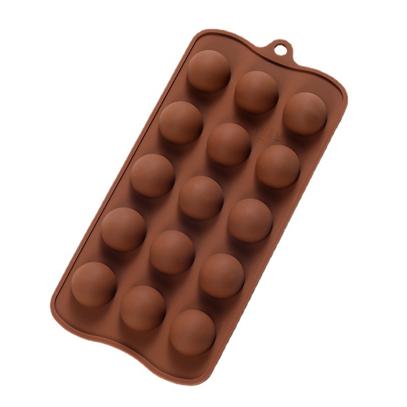 15-piece silicone chocolate mold jelly ice cube tray baking upside down DIY high-temperature resistant factory direct sales ice cube tray ice cream Item Picture