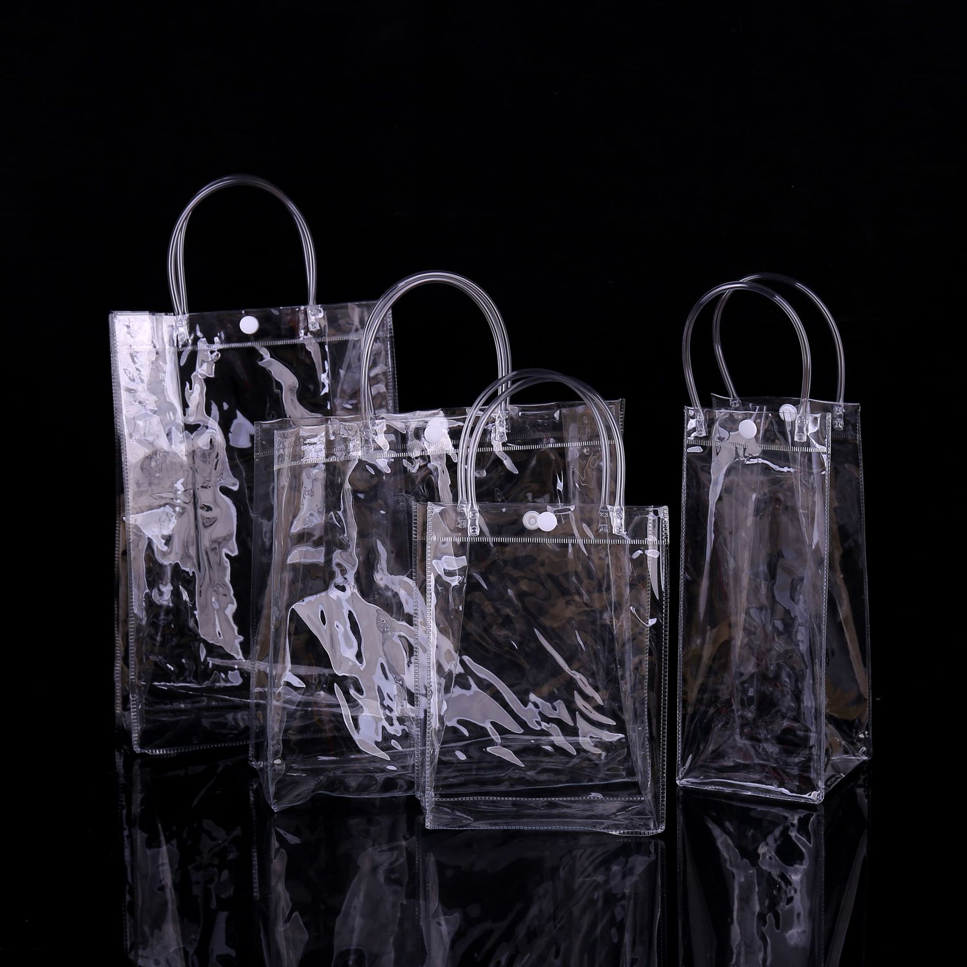 Factory stock blank transparent pvc bags, customized creative gift packaging bags, pvc handbags, customized wholesale details Picture