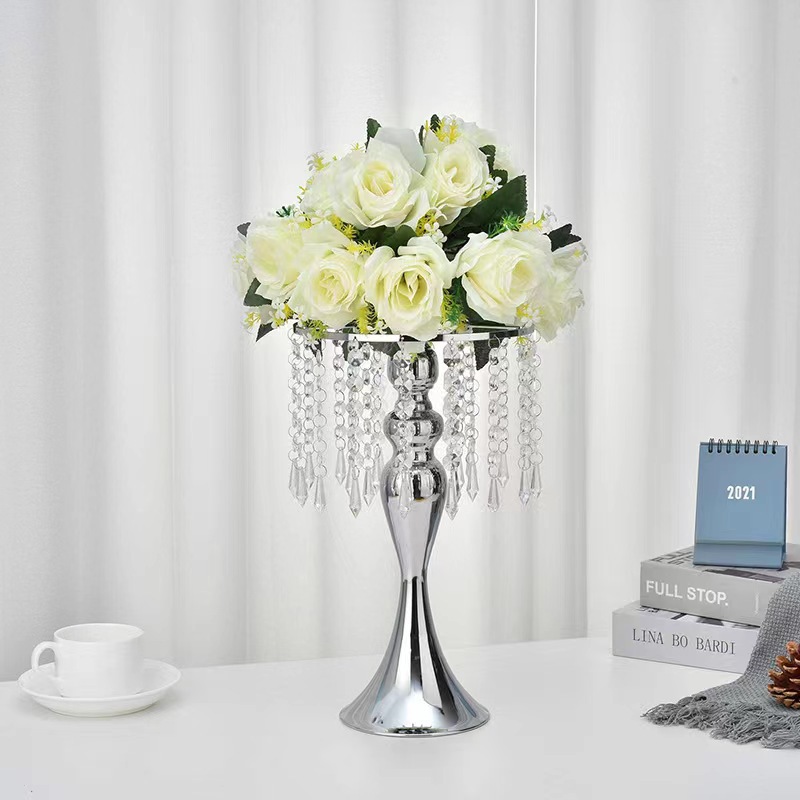 Cross-Border Electroplating Mermaid Flower Stand Wedding Table Center Fake Flower Applique Home Candlelight Dinner Decoration Application Scenario