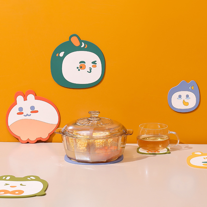 Table Heat Insulation Mat Hot And Non-Slip Household Cartoon Placemat High Temperature, Waterproof And Oil Proof Bowl, Pot, Cup And Table Mat Specification drawing